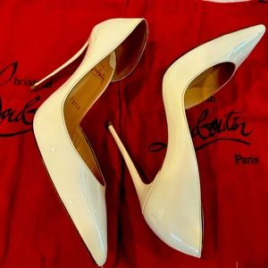 CHRISTIAN LOUBOUTIN Iriza 85 white Pumps - size 39.5